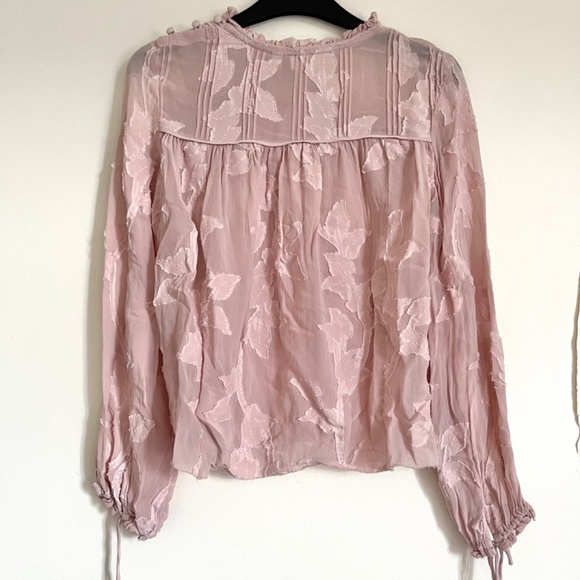 Wilfred Dusty Pink Sheer blouse in Size XS - Picture 2 of 6
